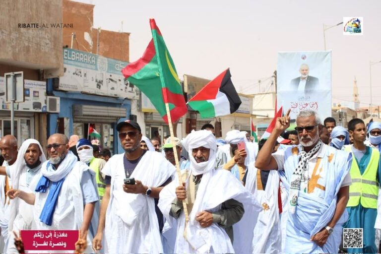 الرباط الوطني لنصرة الشعب الفلسطيني ينظم مسيرة جماهيرية بنواكشوط