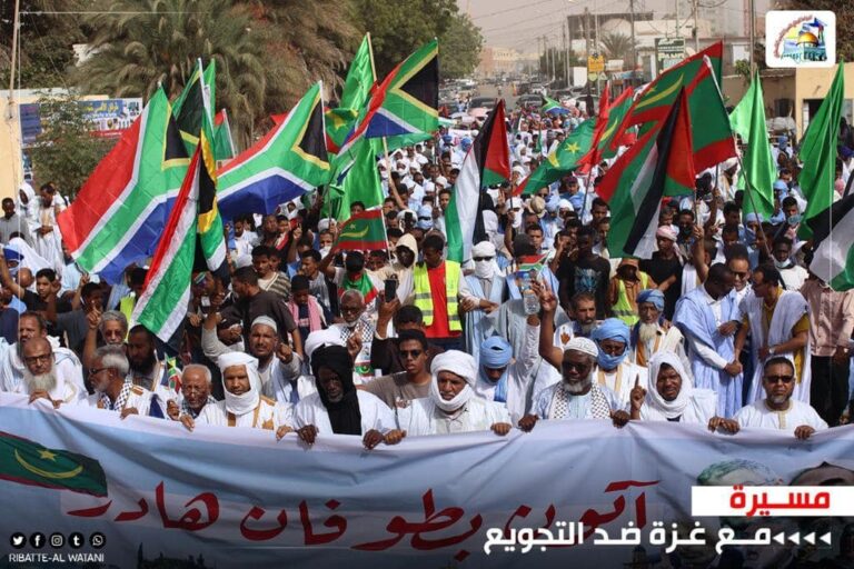 الرباط الوطني لنصرة الشعب الفلسطيني ينظم مسيرة جماهيرية تحت شعار: مع غزة ضد التجويع
