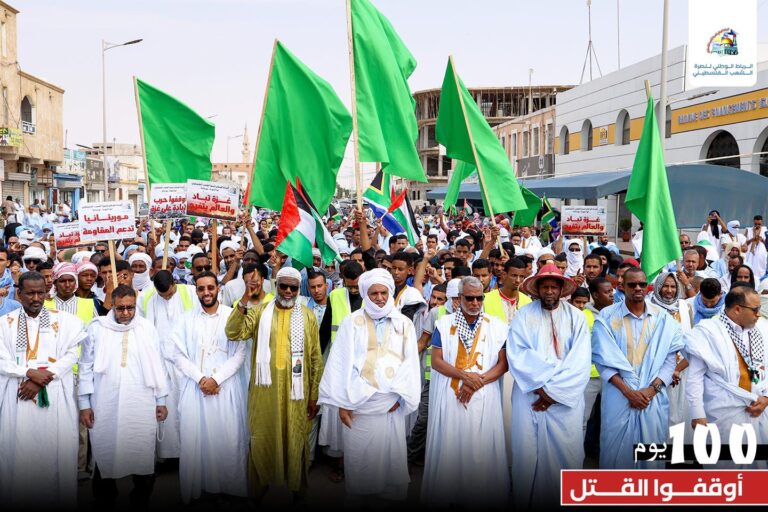 الرباط الوطني لنصرة الشعب الفلسطيني ينظم: مسيرة 100 يوم ..أوقفوا القتل