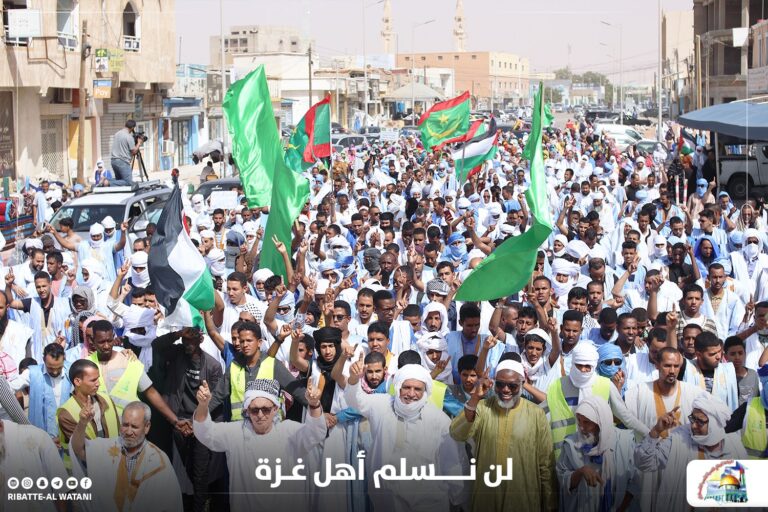 الرباط الوطني لنصرة الشعب الفلسطيني ينظم مسيرة بعنوان: لن نسلم أهل غزة