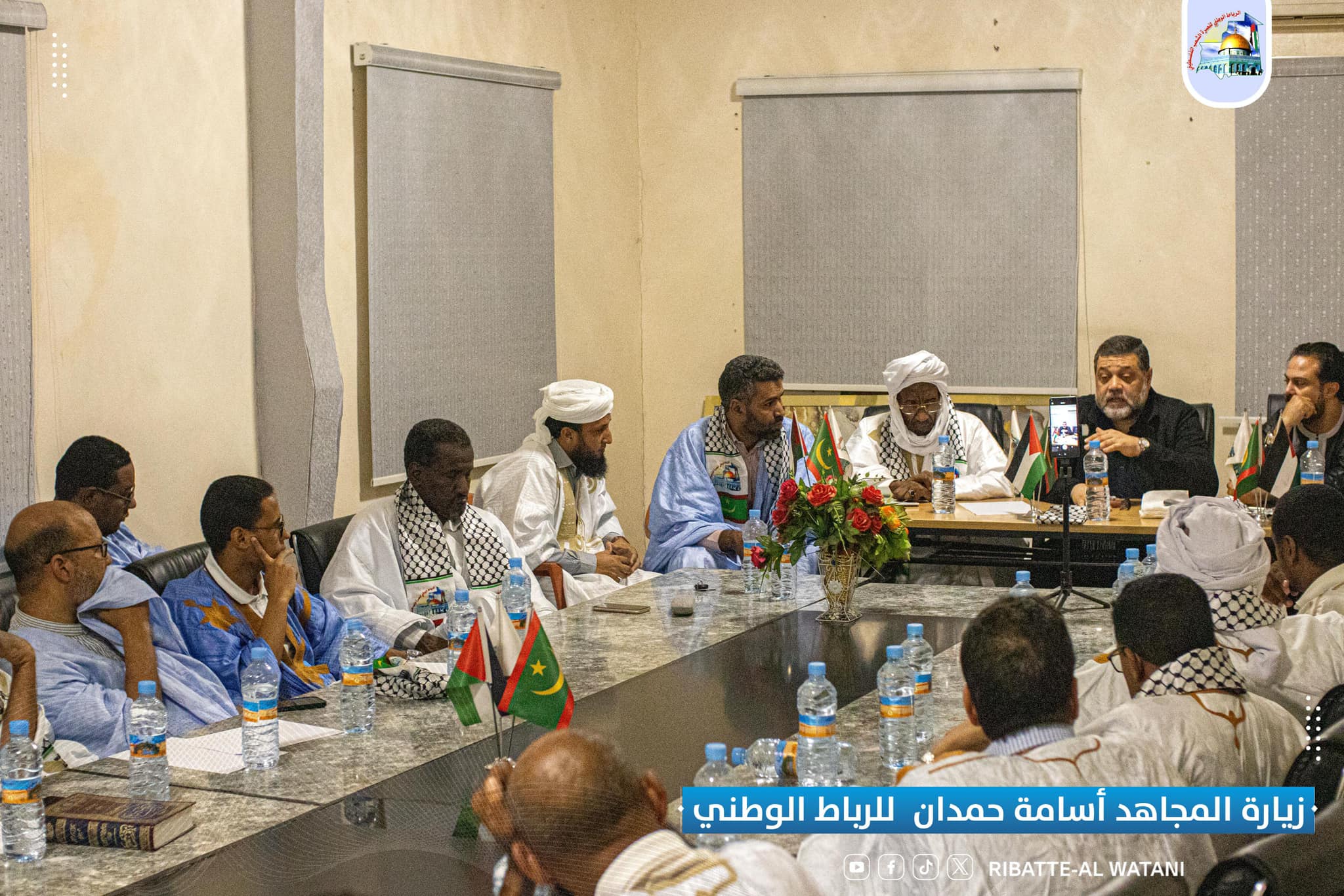 وفد من حركة حمـاس بقيادة القائد المجاهد أسامة حمدان والدكتور صبحي ألو صقر يلتقي بأعضاء مجلس إدارة الرباط الوطني والمكتب التنفيذي