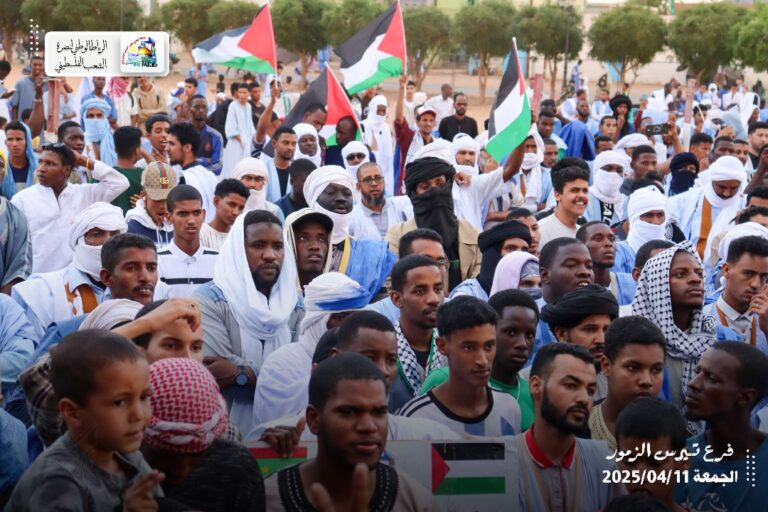 الرباط الوطني لنصرة الشعب الفلسطيني فرع ازويرات ينظم مهرجانا حاشدا