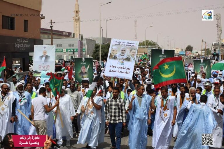الرباط الوطني لنصرة الشعب الفلسطيني ينظم مسيرة جماهيرية تحت شعار “معذرة إلى ربكم ونصرة لغزة”